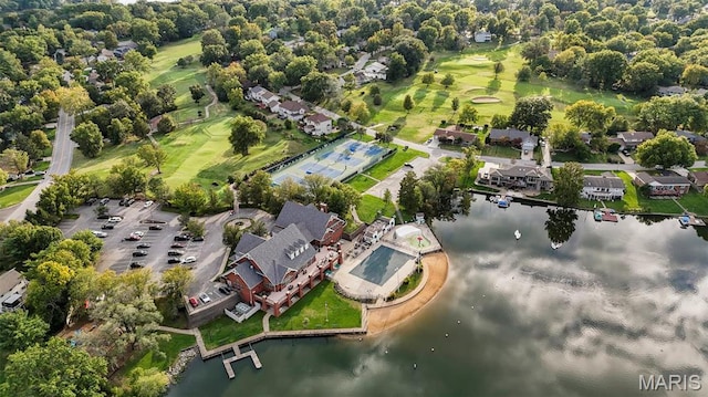 1204 Cobblestone Ter, Lake St Louis, MO 63367 - aerial view of property and surrounding area with a nearby body of water and nearby suburban area