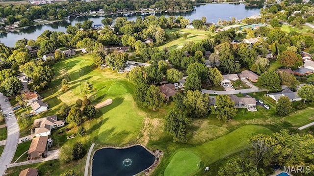 1204 Cobblestone Ter, Lake St Louis, MO 63367 - view of property location with a large body of water, nearby suburban area, and a local golf course