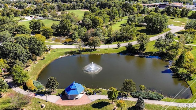 1204 Cobblestone Ter, Lake St Louis, MO 63367 - bird's eye view of a large body of water and a tree filled landscape