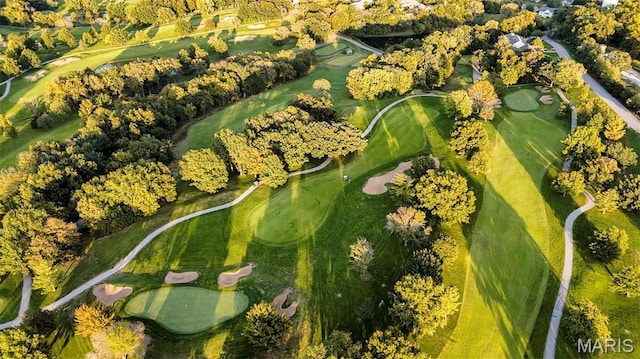 1204 Cobblestone Ter, Lake St Louis, MO 63367 - aerial view of property's location featuring a golf club and a tree filled landscape