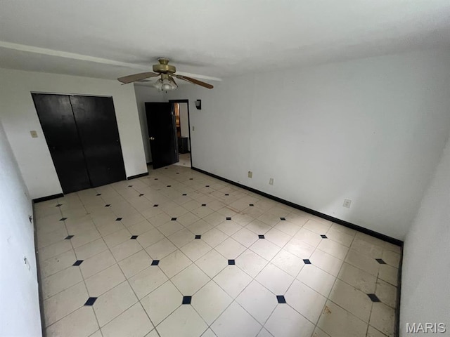 33 Briarcliff Dr, Granite City, IL 62040 - unfurnished bedroom with baseboards and ceiling fan