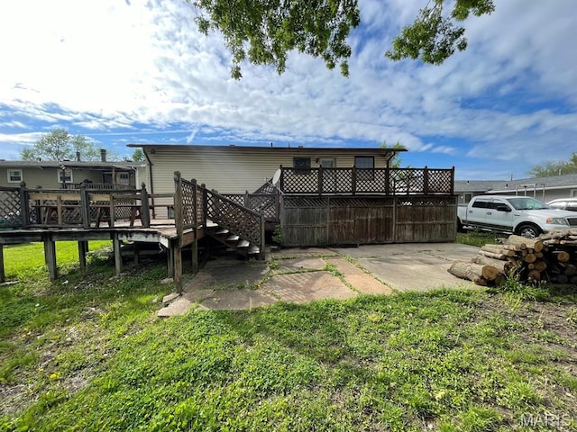 33 Briarcliff Dr, Granite City, IL 62040 - back of property featuring a deck