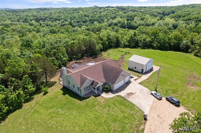 122 Morgan Lake Rd, De Soto, MO 63020 - view of subject property with a heavily wooded area