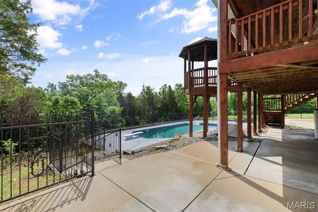 122 Morgan Lake Rd, De Soto, MO 63020 - view of pool featuring a patio and stairs