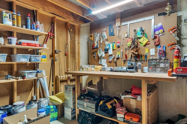view of storage area