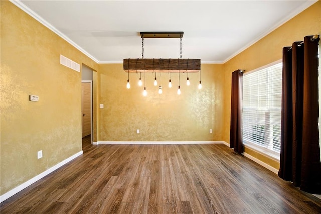 491 Cypress Creek Ln, Imperial, MO 63052 - empty room featuring wood finished floors, ornamental molding, and baseboards