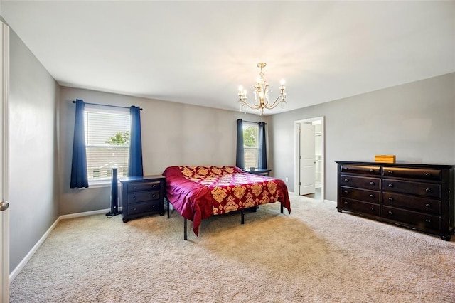 491 Cypress Creek Ln, Imperial, MO 63052 - carpeted bedroom with a chandelier and baseboards