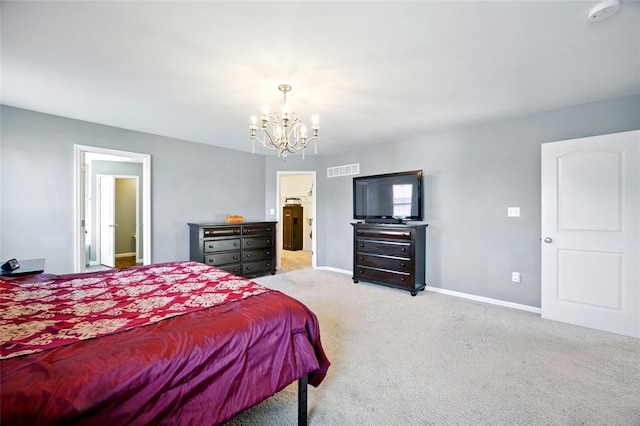 491 Cypress Creek Ln, Imperial, MO 63052 - carpeted bedroom with a chandelier and baseboards