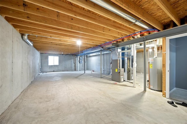 491 Cypress Creek Ln, Imperial, MO 63052 - basement with water heater and heating unit