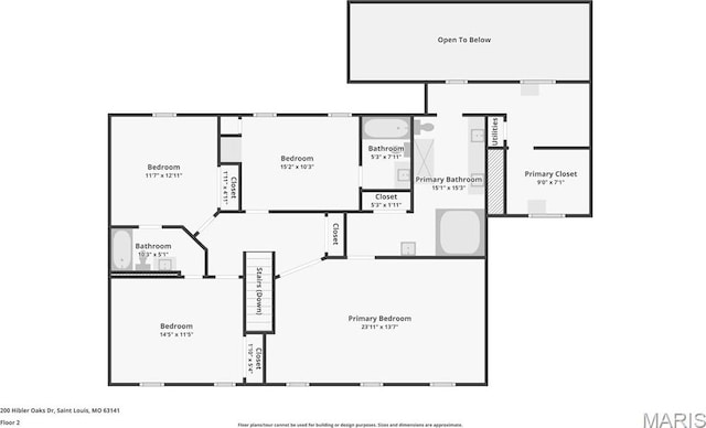 200 Hibler Oaks Dr, Creve Coeur, MO 63141 - floor plan / room layout