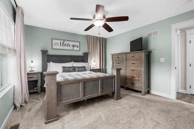12930 Mohawk Dr, De Soto, MO 63020 - carpeted bedroom featuring baseboards and ceiling fan