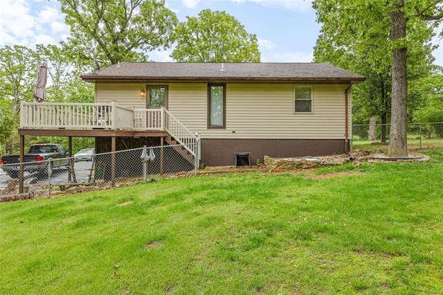 1767 Rue Andre, Bonne Terre, MO 63628 - rear view of property featuring a deck, stairs, and a carport