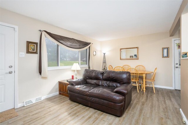6413 Randy Dr, Imperial, MO 63052 - living room featuring wood finished floors and baseboards