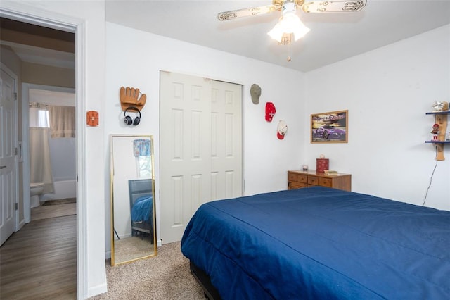 6413 Randy Dr, Imperial, MO 63052 - bedroom featuring a closet and ceiling fan