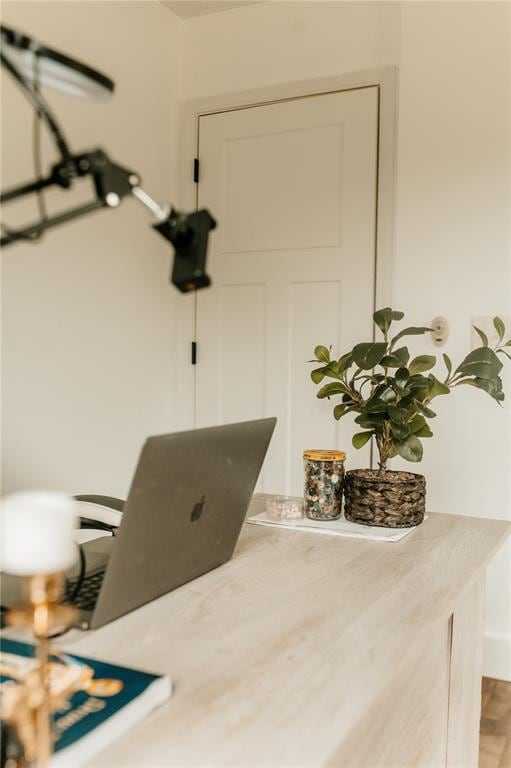 detailed view of an office area