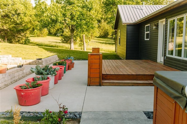 view of patio / terrace with a deck