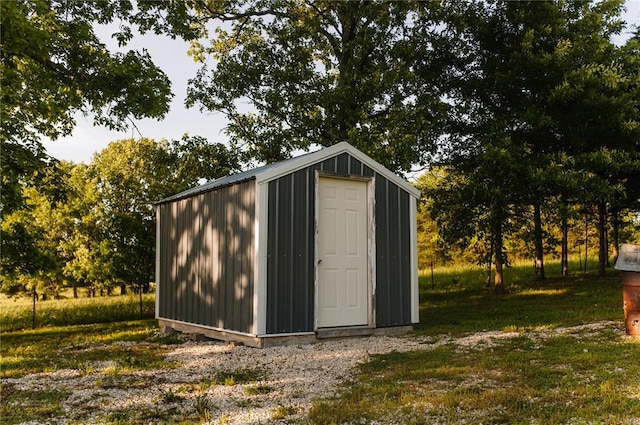 view of shed