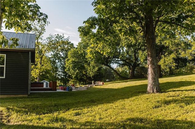 view of grassy yard