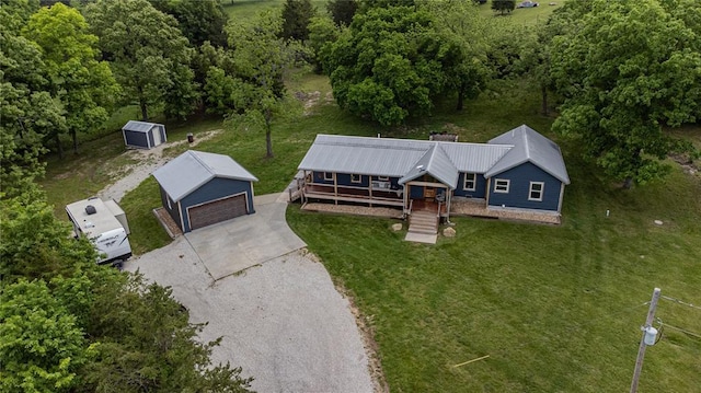 view from above of property