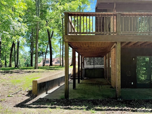 8305 Brouk Dr, Cedar Hill, MO 63016 - view of yard with a wooden deck