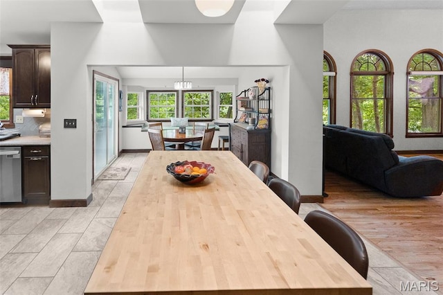 7 Tall Oaks Dr, Troy, IL 62294 - dining space featuring a chandelier and baseboards