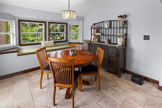 7 Tall Oaks Dr, Troy, IL 62294 - dining room with a chandelier and vaulted ceiling