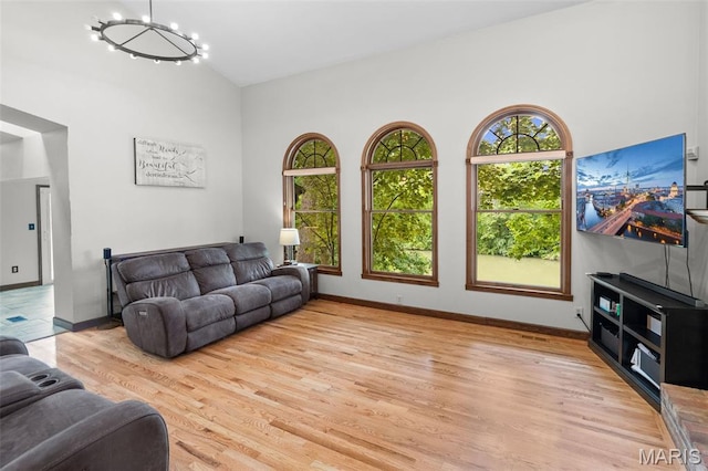7 Tall Oaks Dr, Troy, IL 62294 - living area with wood finished floors and a towering ceiling
