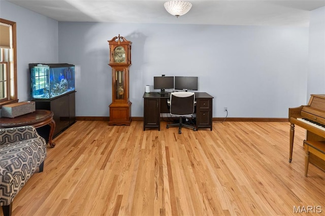 7 Tall Oaks Dr, Troy, IL 62294 - office area with light wood-type flooring and baseboards