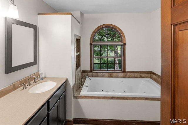 7 Tall Oaks Dr, Troy, IL 62294 - bathroom featuring vanity and a tub with jets