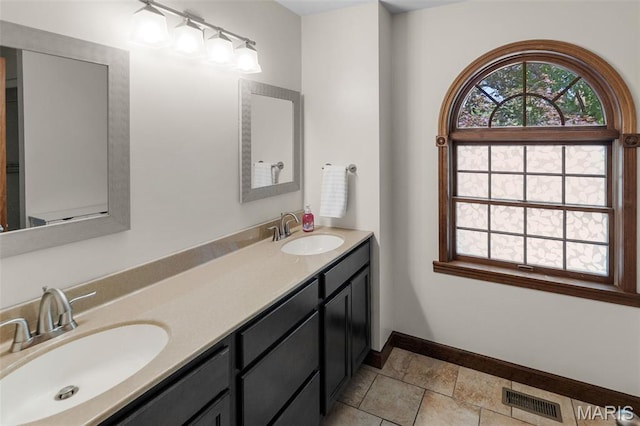 7 Tall Oaks Dr, Troy, IL 62294 - full bathroom with double vanity and stone finish floors