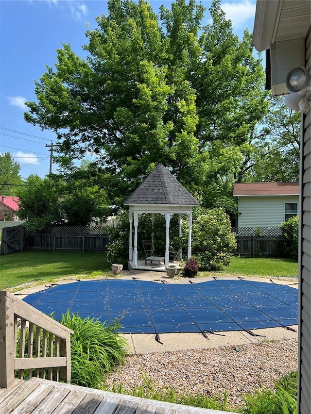 view of pool featuring a gazebo