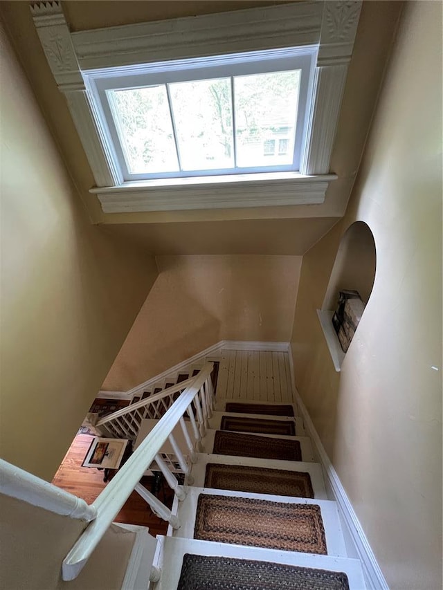stairs featuring plenty of natural light