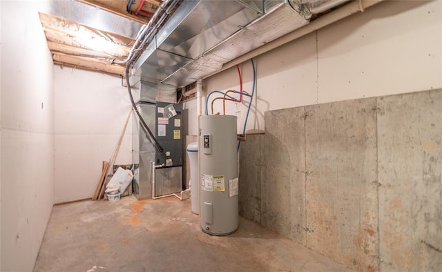 23529 Restore Rd, Waynesville, MO 65583 - unfinished below grade area featuring electric water heater and heating unit