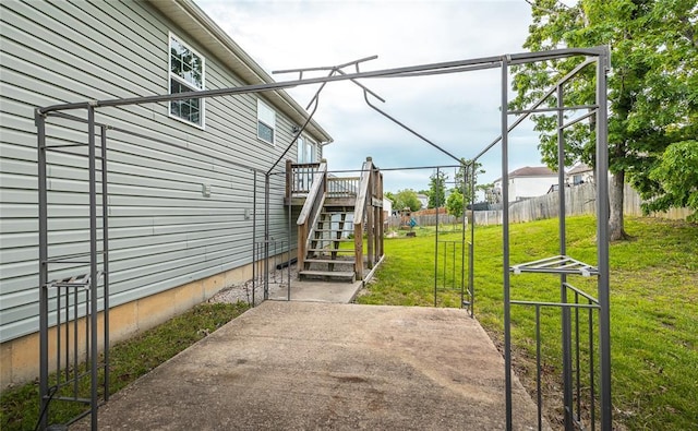 23529 Restore Rd, Waynesville, MO 65583 - view of patio / terrace featuring stairway and a deck