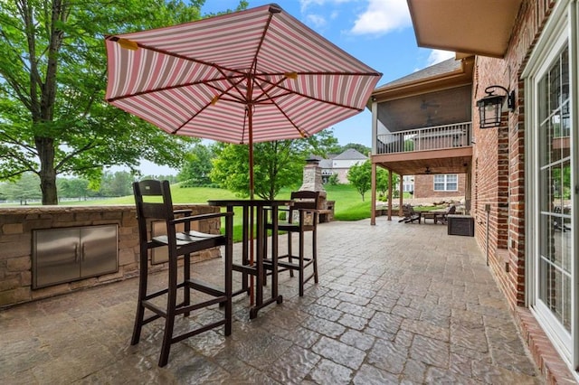 230 Merlot Ln, Saint Albans, MO 63073 - view of patio / terrace with a balcony