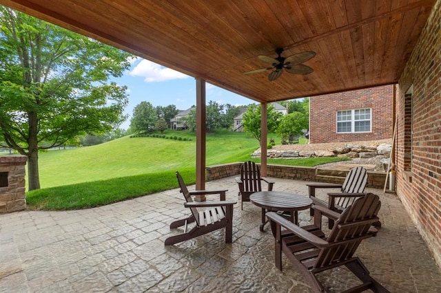230 Merlot Ln, Saint Albans, MO 63073 - view of patio / terrace with a ceiling fan
