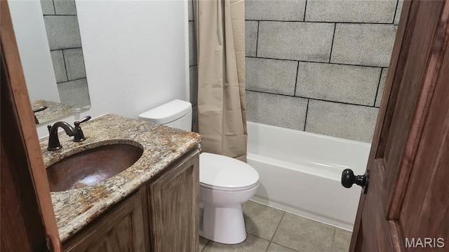 229 S Main St, Licking, MO 65542 - bathroom with vanity, shower / bath combination with curtain, and tile patterned floors