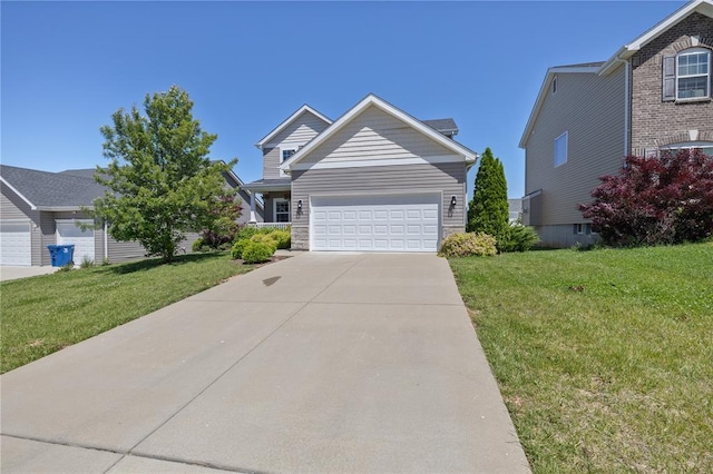 1051 Timber Creek Ln, Imperial, MO 63052 - traditional-style house with driveway, a front lawn, and an attached garage