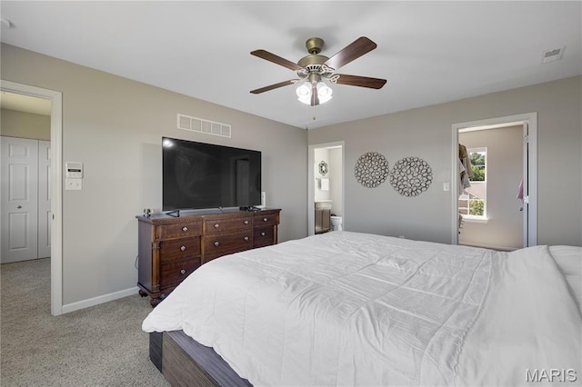 1051 Timber Creek Ln, Imperial, MO 63052 - carpeted bedroom with ensuite bath and ceiling fan