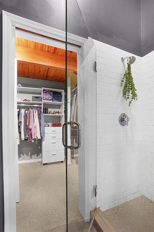 19072 Bear Trail Rd, Glencoe, MO 63038 - bathroom with a stall shower and a walk in closet
