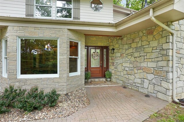 19072 Bear Trail Rd, Glencoe, MO 63038 - property entrance with stone siding