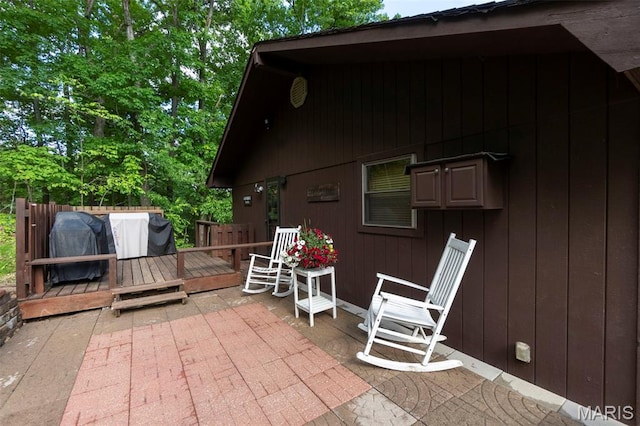 254 Rustic Hills Ln, Jackson, MO 63755 - view of patio / terrace with a wooden deck