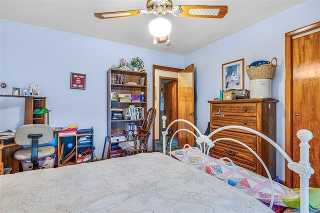 717 W Clement St, De Soto, MO 63020 - bedroom featuring a ceiling fan