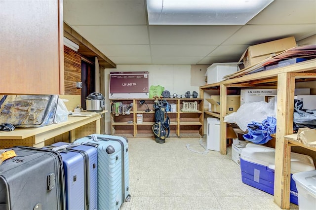 view of storage area