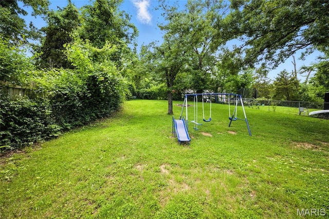 8544 Lake Dr, Cedar Hill, MO 63016 - view of yard with a playground