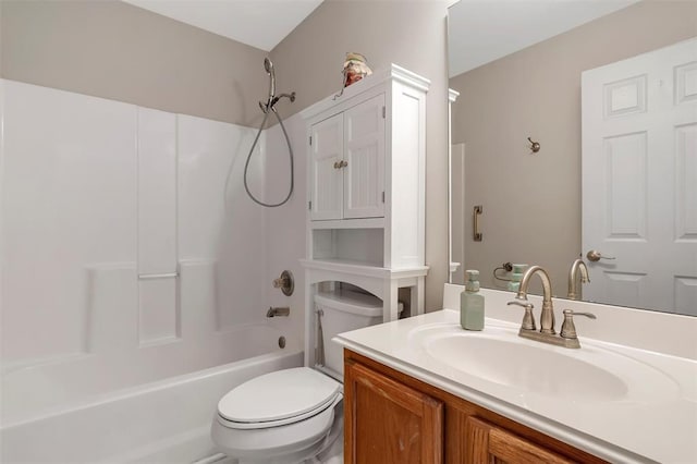 140 Glen Forest Dr, Troy, MO 63379 - bathroom featuring toilet, shower / bathtub combination, and vanity