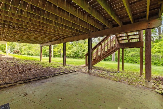 308 Wildbrier Dr, Ballwin, MO 63011 - view of patio / terrace featuring stairway