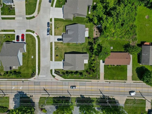 aerial view of residential area