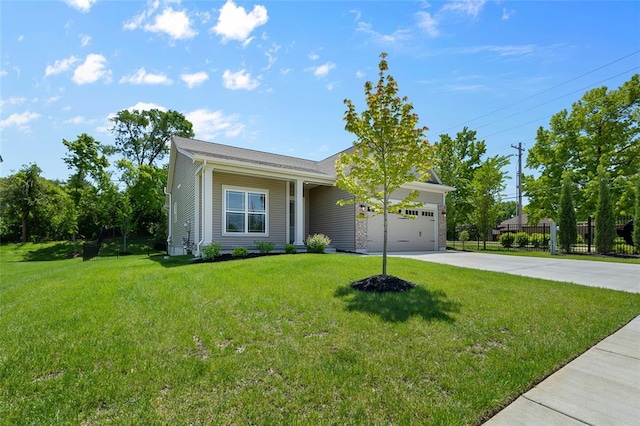 view of front facade featuring concrete driveway and an attached garage