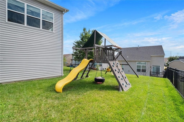 view of jungle gym